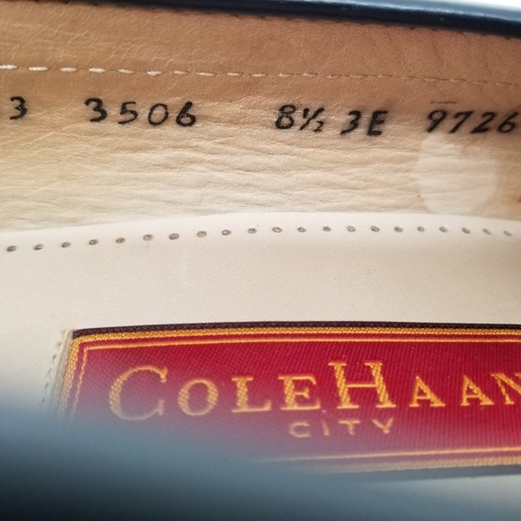 Cole Haan Mens Black Leather Tassel Career Dress Shoes Size 8.5 EEE - Picture 8 of 8